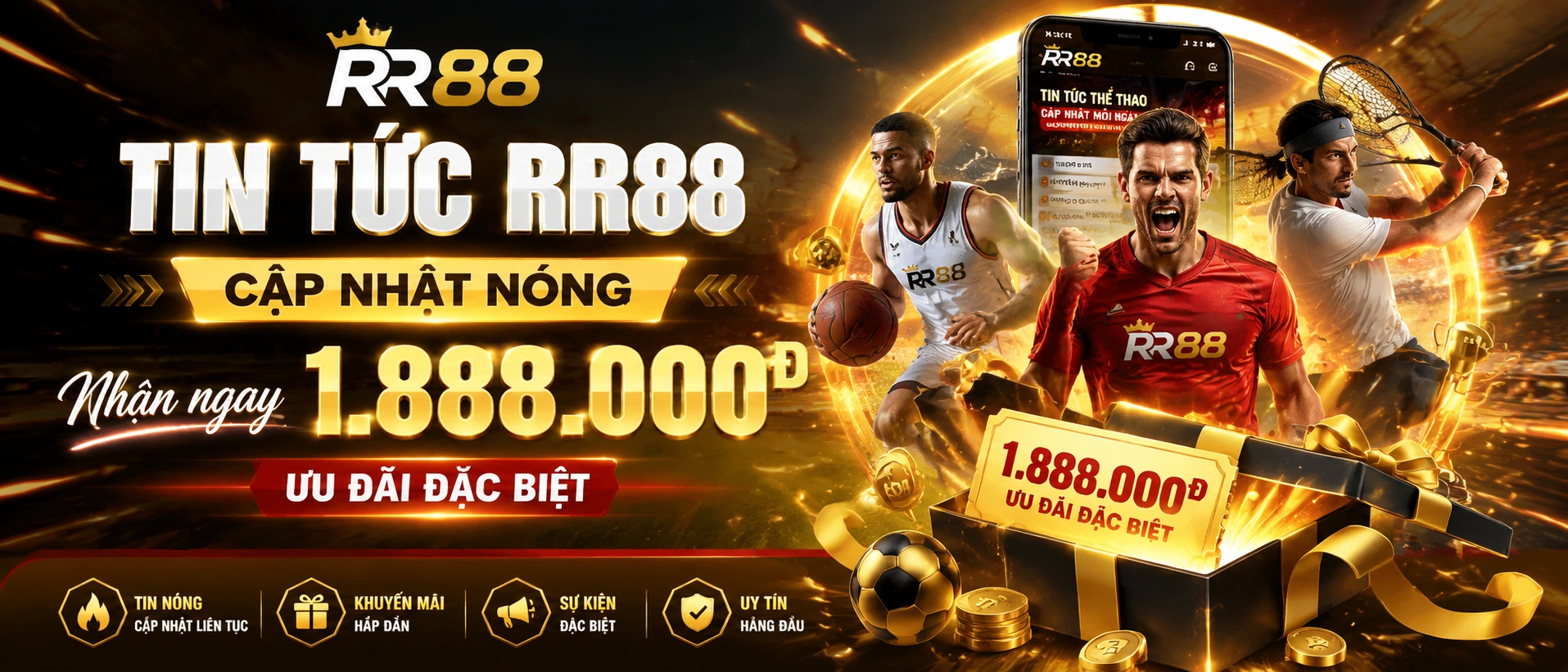 Giao diện trung tâm tin tức RR88 trên điện thoại