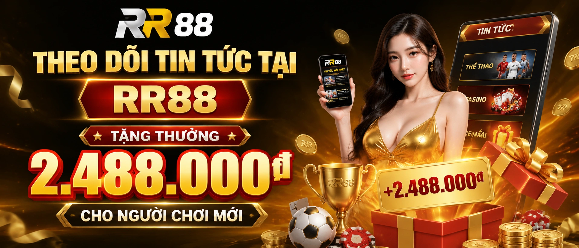 Khung tin nổi bật RR88 với nhãn chuyên mục rõ ràng